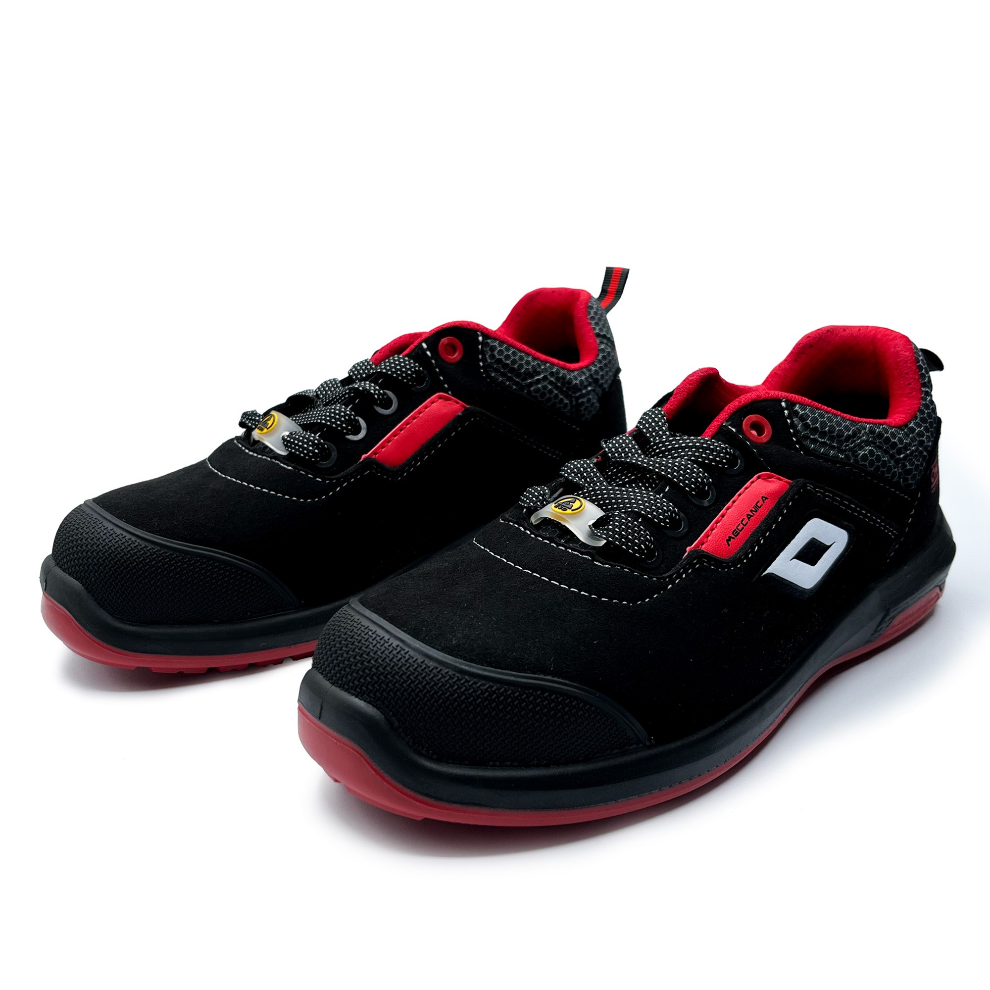 OMP MECCANICA ZAPATILLAS TRABAJO SEGURIDAD S3 SRC ESD PRO URBAN TALLA 41 NEGRO ROJO - Imagen 2
