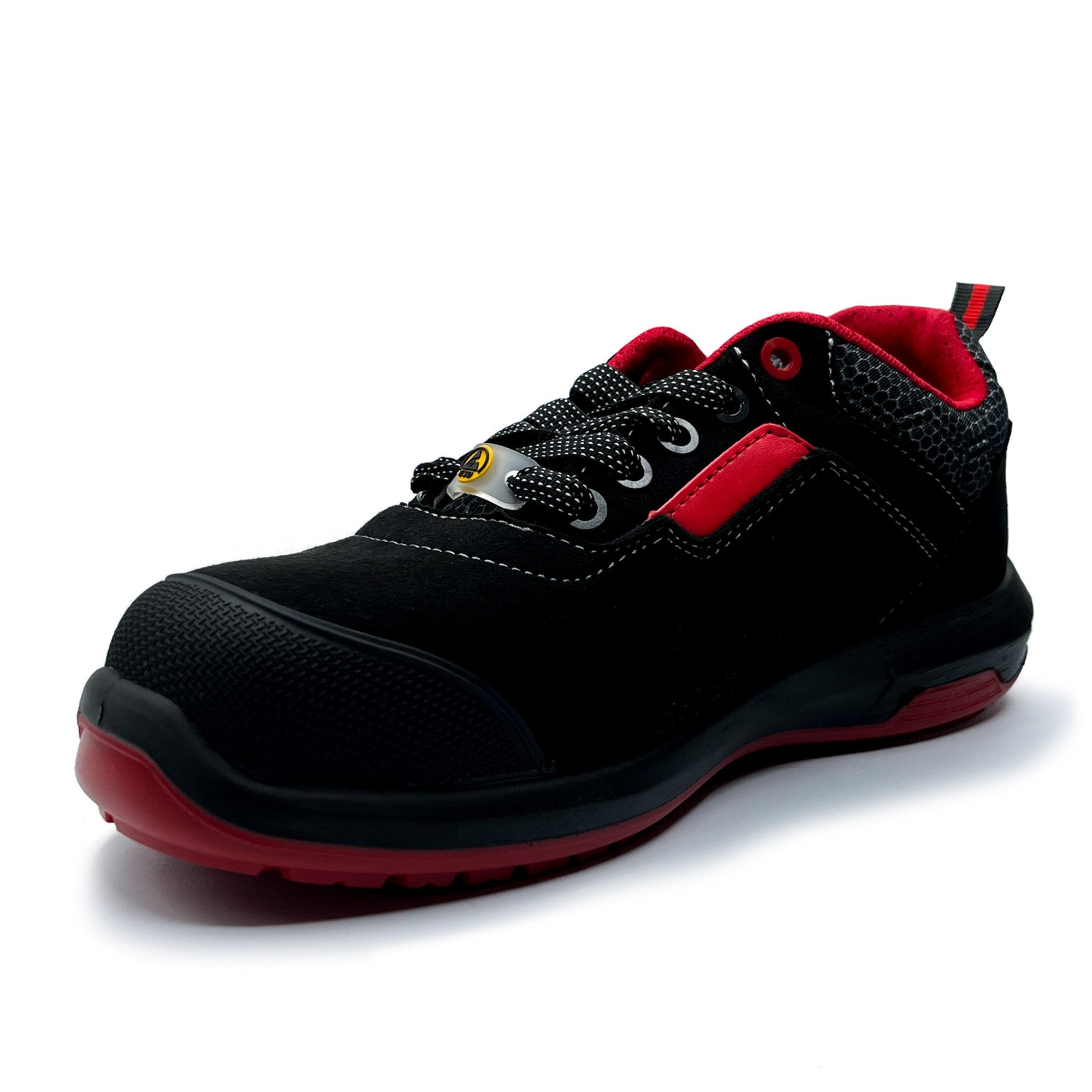 OMP MECCANICA ZAPATILLAS TRABAJO SEGURIDAD S3 SRC ESD PRO URBAN TALLA 41 NEGRO ROJO - Imagen 4