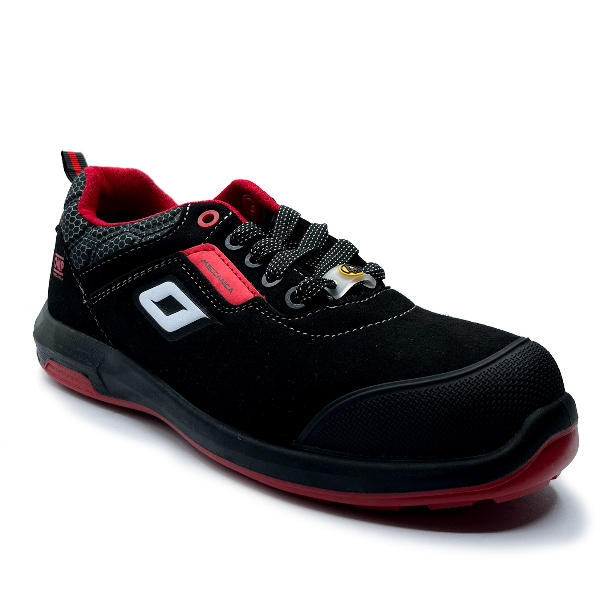 OMP MECCANICA ZAPATILLAS TRABAJO SEGURIDAD S3 SRC ESD PRO URBAN TALLA 39 NEGRO ROJO - Imagen 3