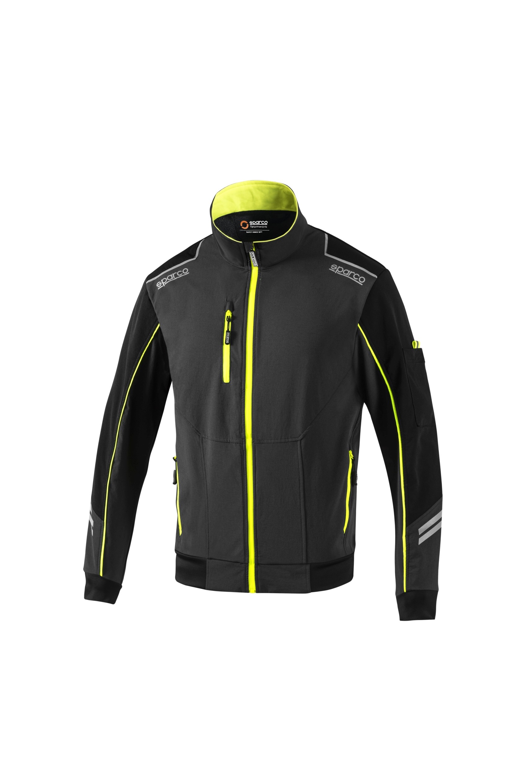 CHAQUETA LIGHT-SHELL TECH TW TALLA S GRIS/AMARILLO FLUO