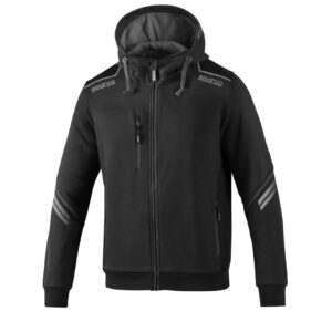 SUDADERA CON CREMALLERA Y CAPUCHA TW TALLA S NEGRO/GRIS