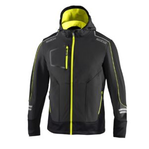 CHAQUETA SOFT-SHELL TECH TW TALLA S GRIS/AMARILLO FLUO