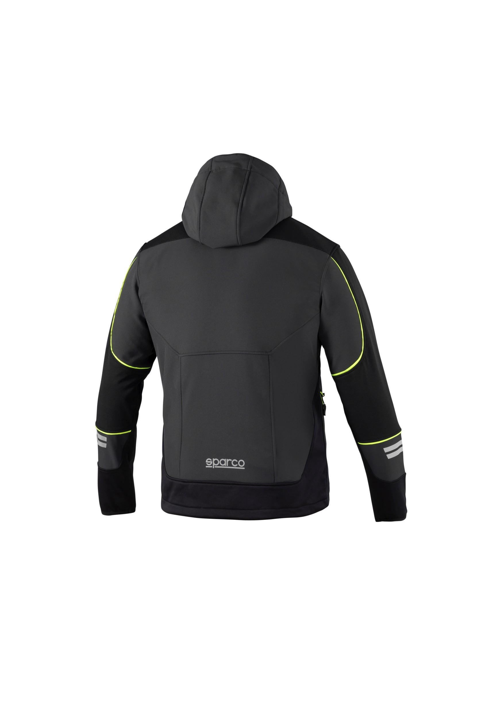 CHAQUETA SOFT-SHELL TECH TW TALLA S GRIS/AMARILLO FLUO - Imagen 2