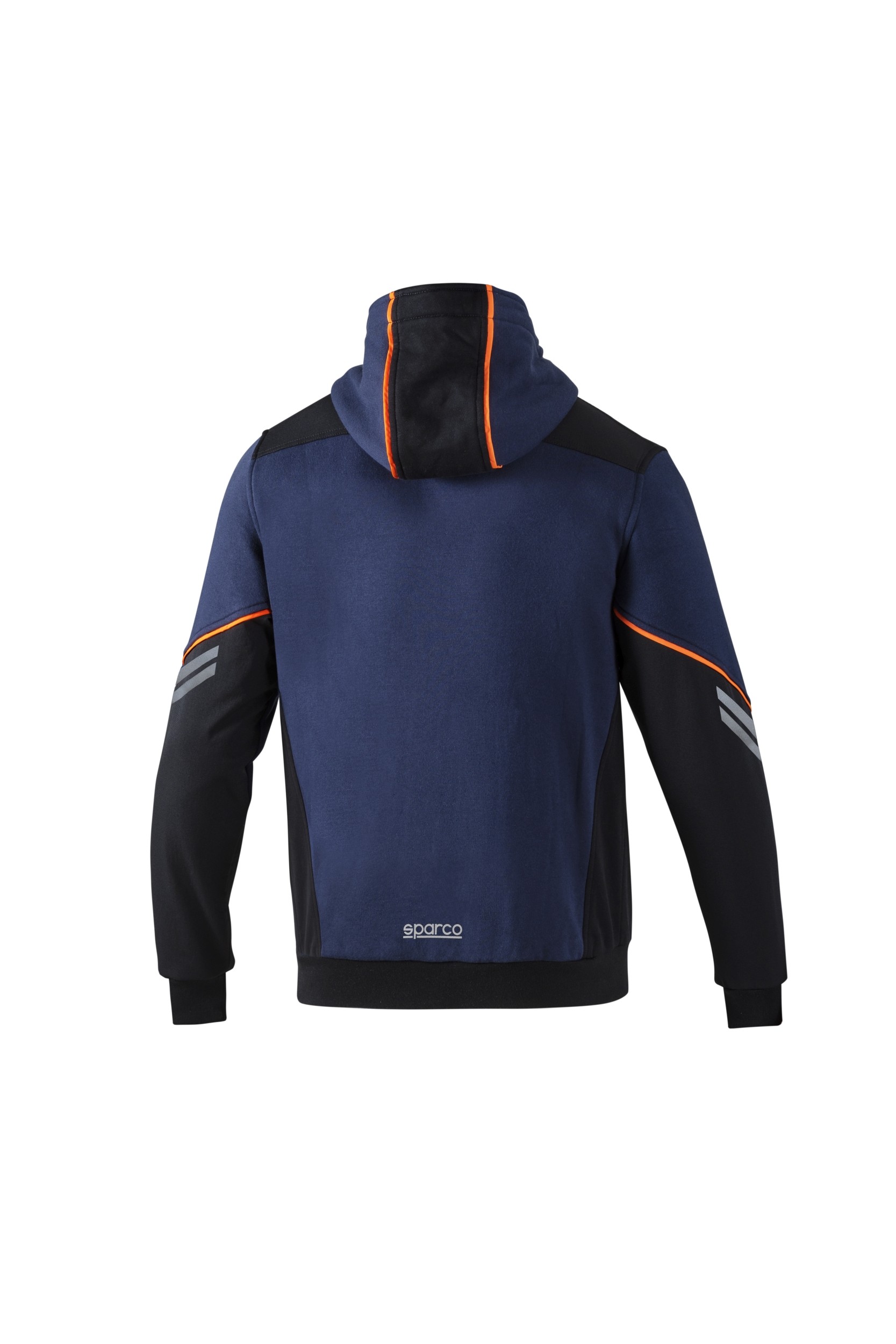 SUDADERA CON CREMALLERA Y CAPUCHA TW TALLA S AZUL MARINO/NARANJA - Imagen 2