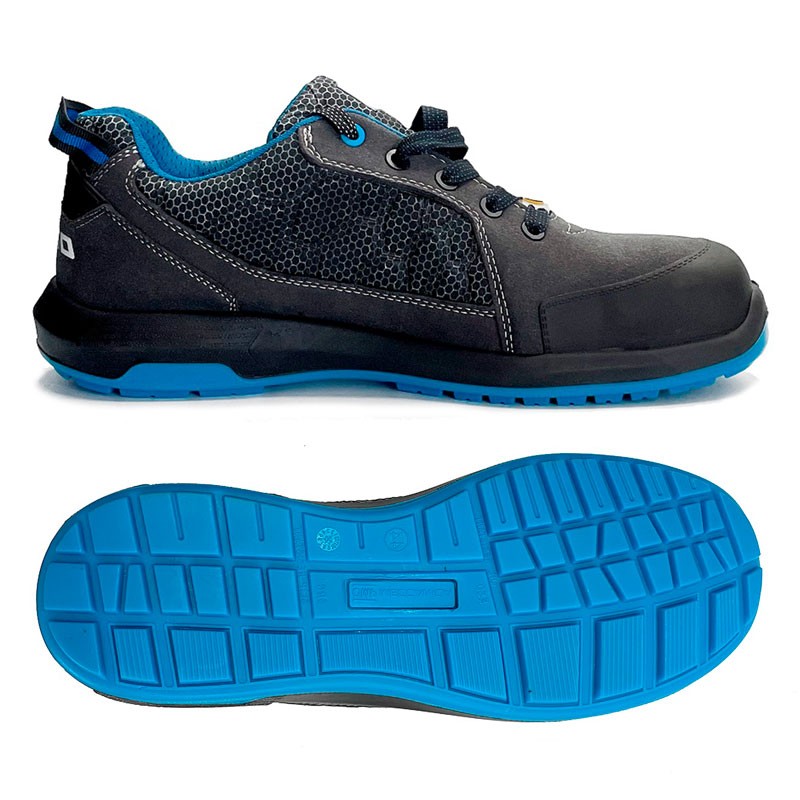 OMP MECCANICA ZAPATILLAS TRABAJO SEGURIDAD S1P SRC ESD PRO SPORT TALLA 45 GRIS AZUL - Imagen 5