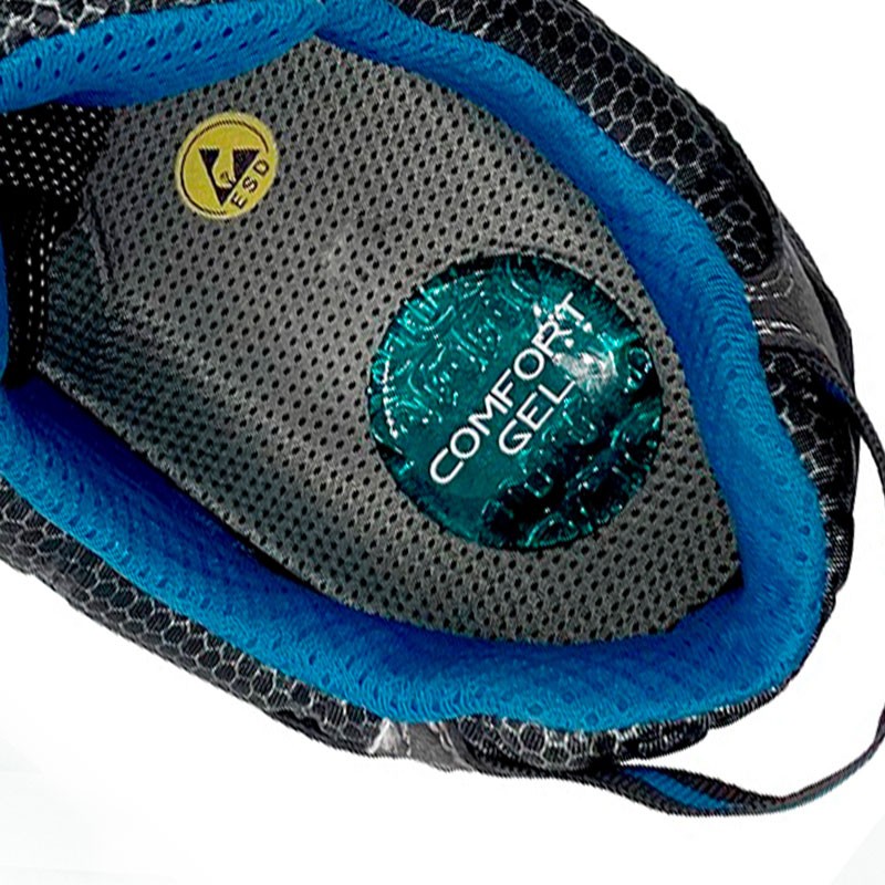 OMP MECCANICA ZAPATILLAS TRABAJO SEGURIDAD S1P SRC ESD PRO SPORT TALLA 45 GRIS AZUL - Imagen 6