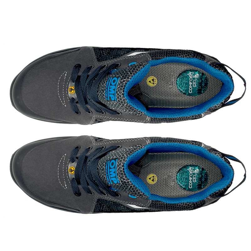OMP MECCANICA ZAPATILLAS TRABAJO SEGURIDAD S1P SRC ESD PRO SPORT TALLA 45 GRIS AZUL - Imagen 8