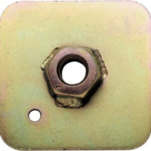PLACA POSTERIOR 65MMX65MM X3MM 7/16" UNF, TUERCA SOLDADA CON ROSCA 40MM