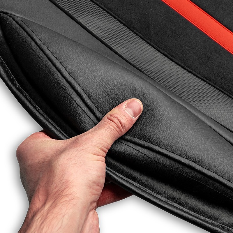 RESPALDO MOMO STRIPE NEGRO/ROJO - Imagen 3