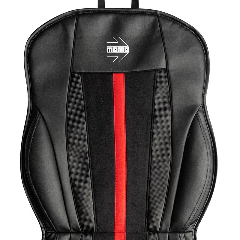 RESPALDO MOMO STRIPE NEGRO/ROJO - Imagen 2