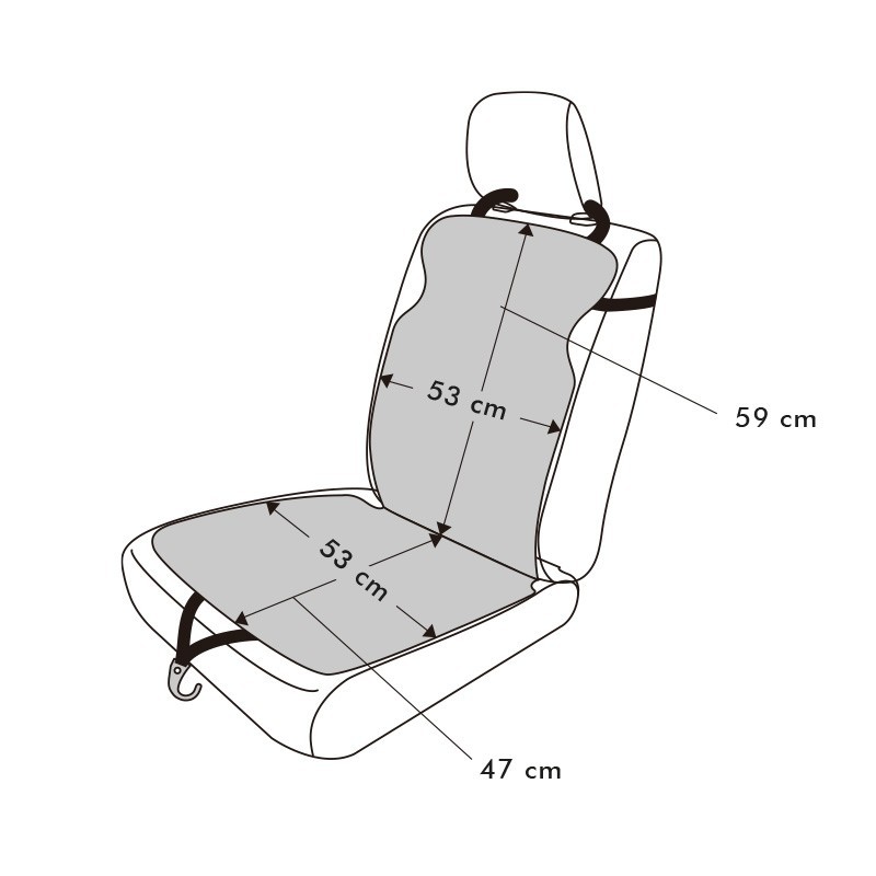 RESPALDO DE ASIENTO ESTILO NEGRO/ROJO - Imagen 7