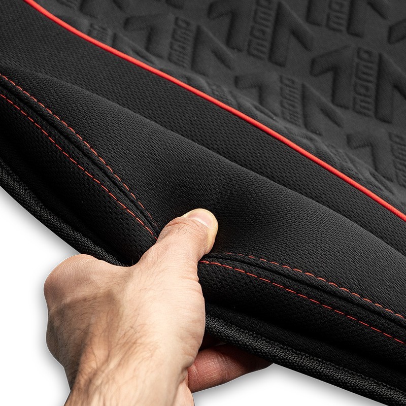 RESPALDO DE ASIENTO ESTILO NEGRO/ROJO - Imagen 3