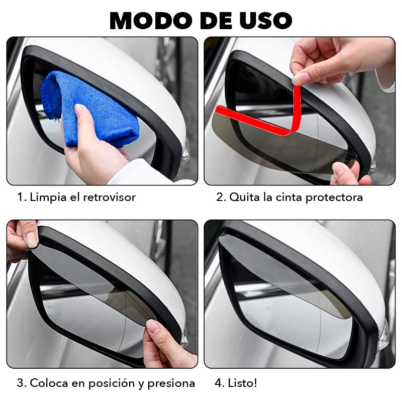 PROTECTOR DE LLUVIA PARA ESPEJO RETROVISOR LATERAL AHUMADO - Imagen 11