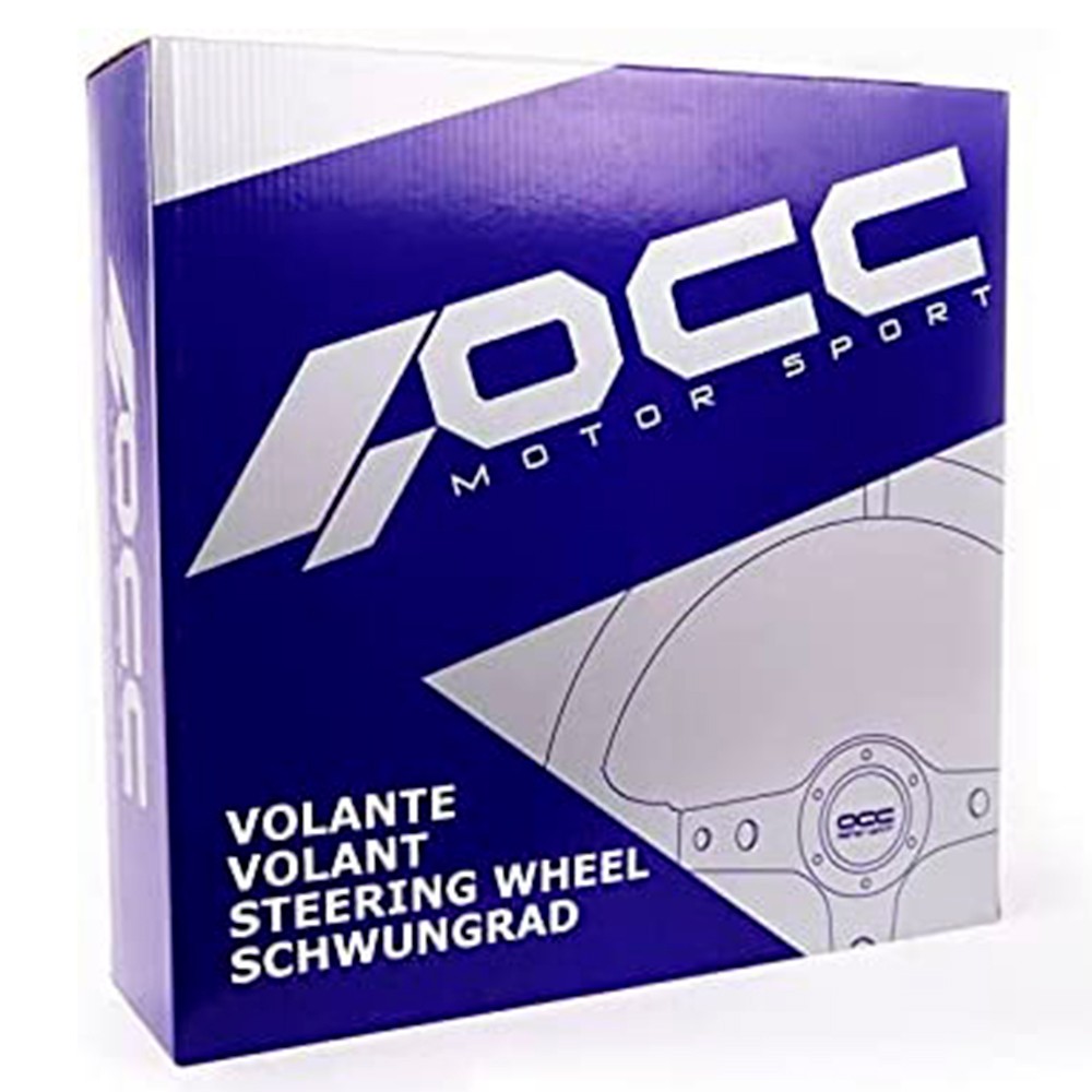 VOLANTE PLANO MOD. CLASSIC PIEL VUELTA BRAZOS NEGROS SERIGRAFIADOS OCC MOTORSPORT - Imagen 8