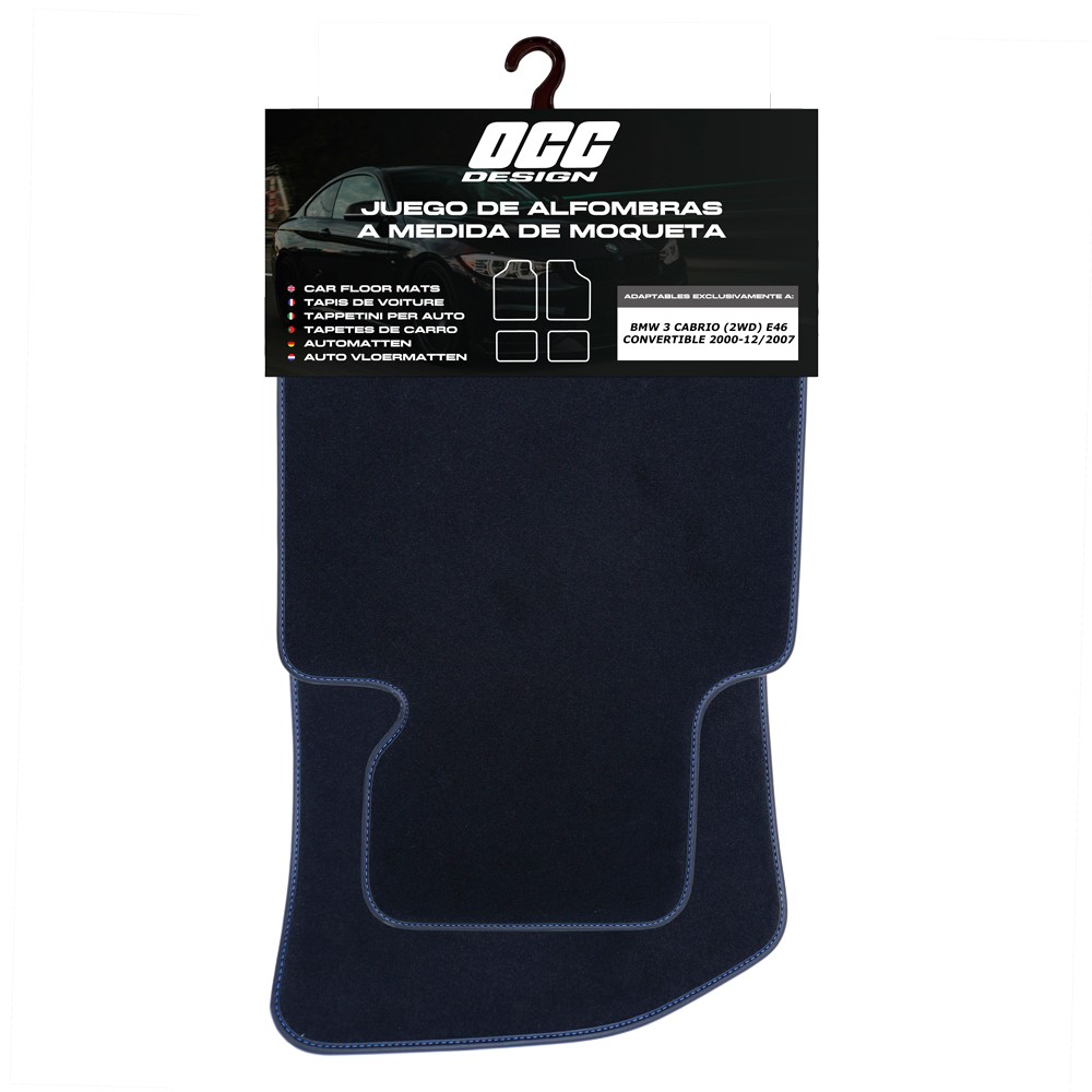 ALFOMBRA A MEDIDA OCC DESIGN BMW E46 CABRIO (2000-2007) 5 PZ ROJO - Imagen 10
