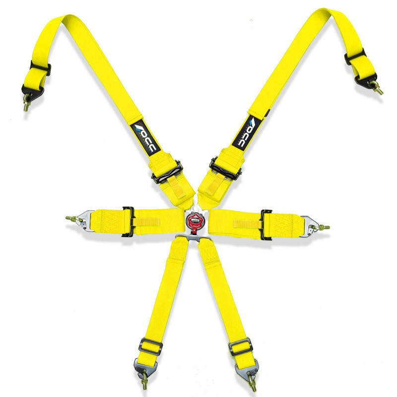 ARNÉS OCC 6 PUNTOS 3 PULGADAS AMARILLO FIA NEW