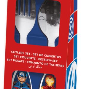 JUEGO DE CUBIERTOS 2 PCS ELÍPTICOS METÁLICOS VENGADORES
