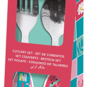 JUEGO DE CUBIERTOS 2 PCS ELÍPTICOS METÁLICOS MINNIE