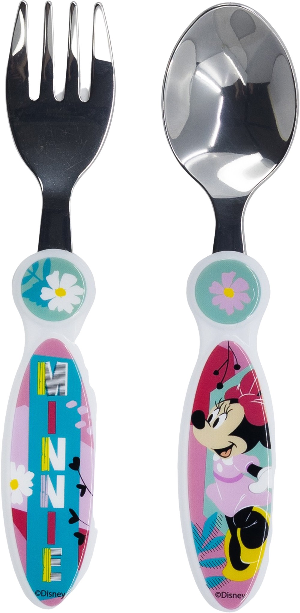 JUEGO DE CUBIERTOS 2 PCS ELÍPTICOS METÁLICOS MINNIE - Imagen 2