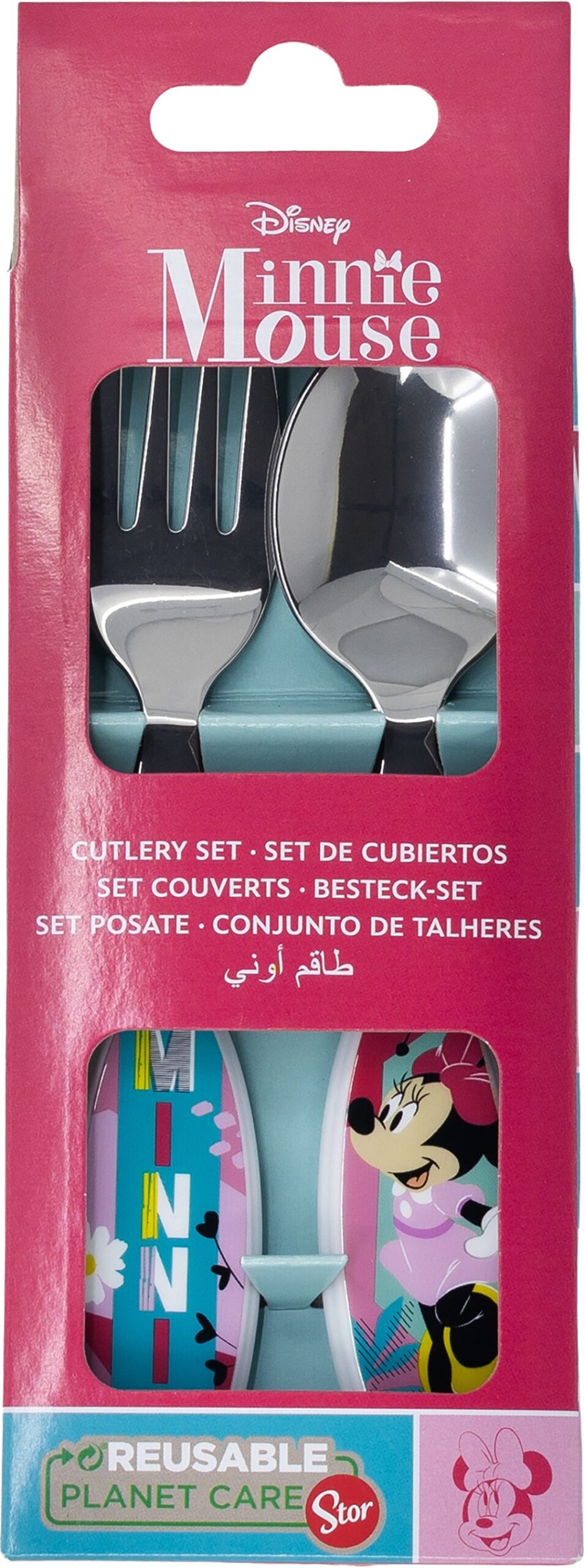 JUEGO DE CUBIERTOS 2 PCS ELÍPTICOS METÁLICOS MINNIE - Imagen 3