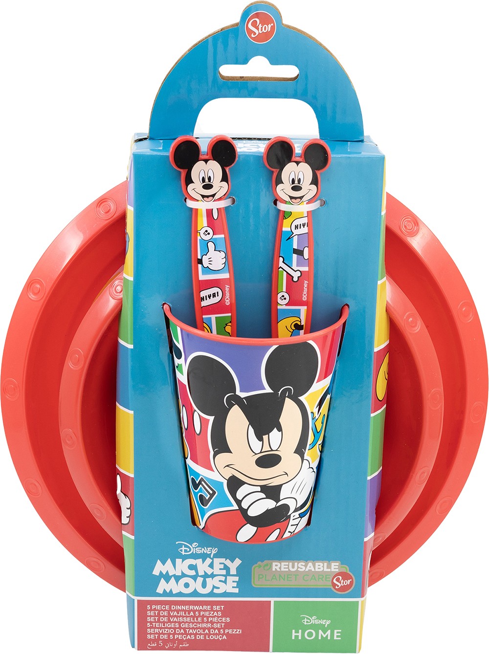 5 PCS EASY SET EN CAJA REGALO MICKEY - Imagen 2