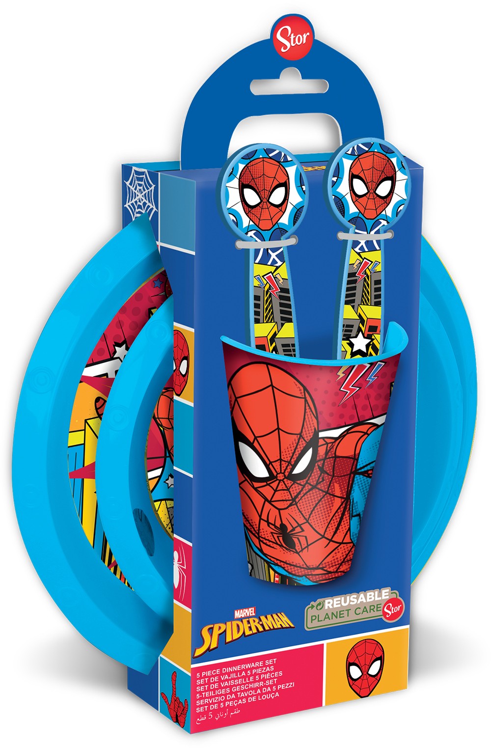 SET FÁCIL DE 5 PIEZAS EN CAJA DE REGALO SPIDERMAN