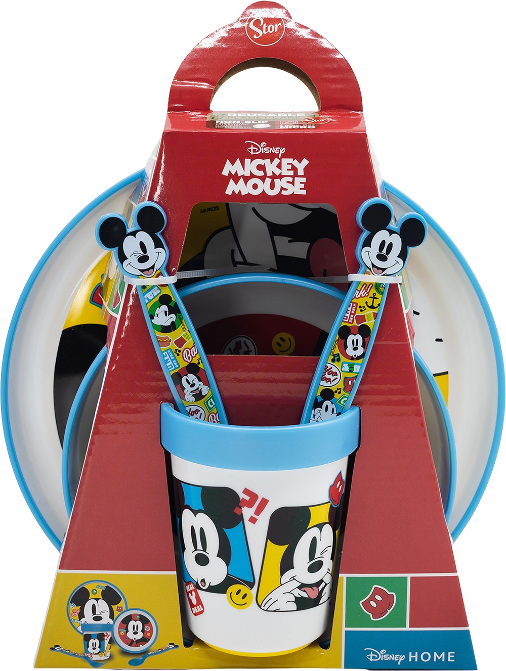 SET PREMIUM BICOLOR ANTIDESLIZANTE 5 PCS MICKEY - Imagen 5