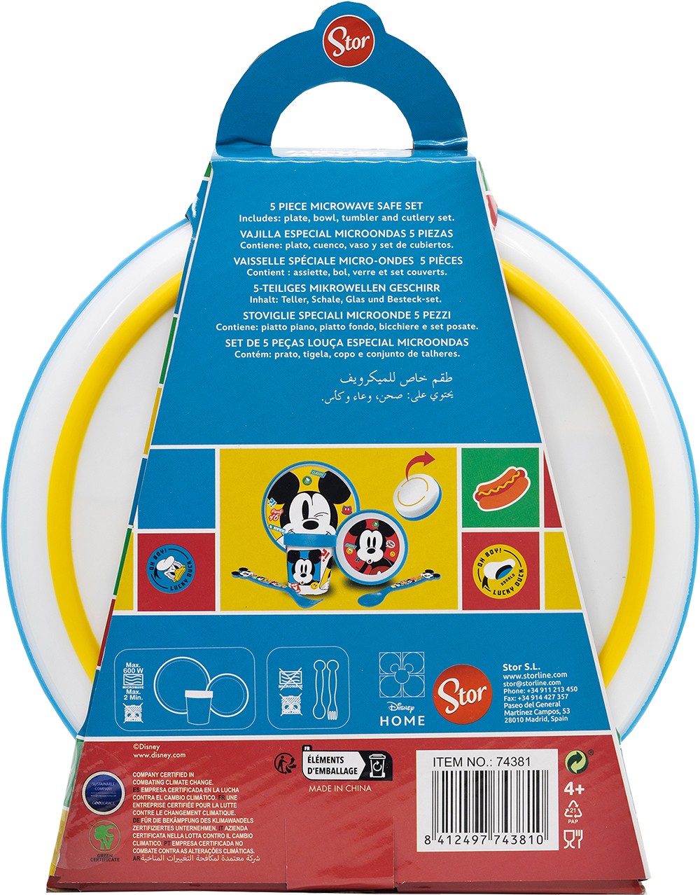 SET PREMIUM BICOLOR ANTIDESLIZANTE 5 PCS MICKEY - Imagen 6