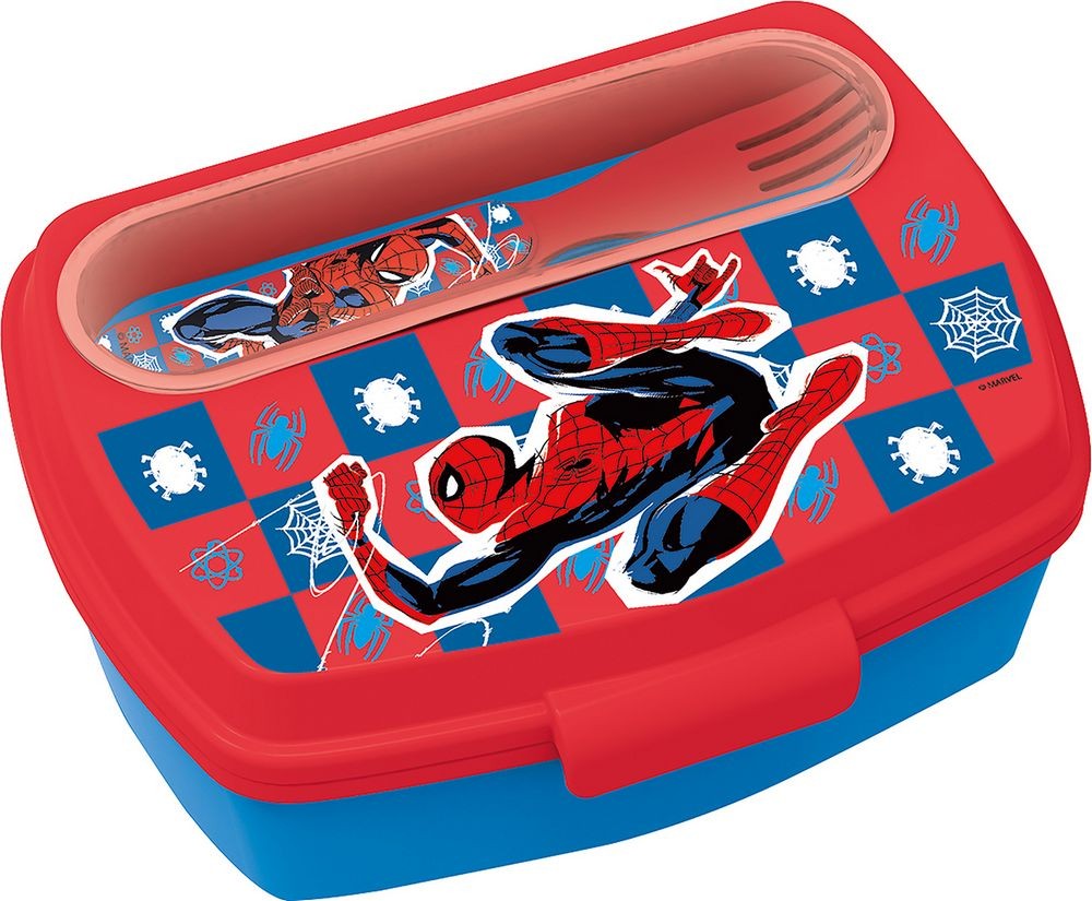 DIVERTIDA SANDWICHERA CON CUBIERTOS SPIDERMAN