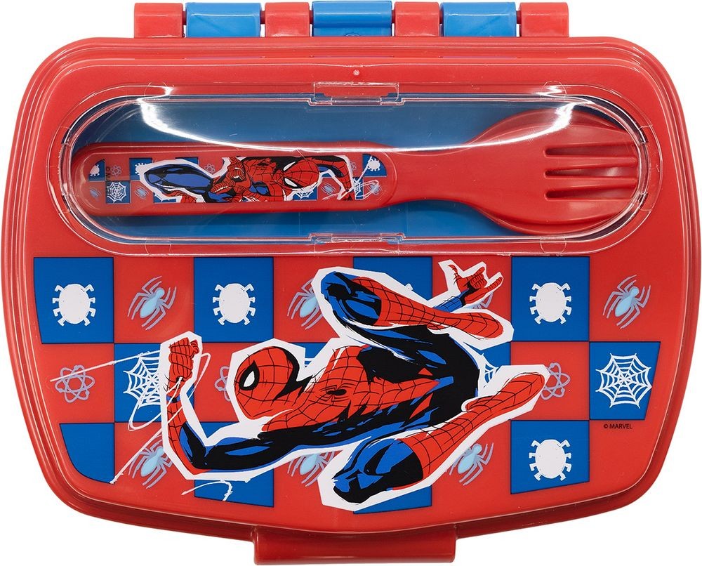 DIVERTIDA SANDWICHERA CON CUBIERTOS SPIDERMAN - Imagen 3