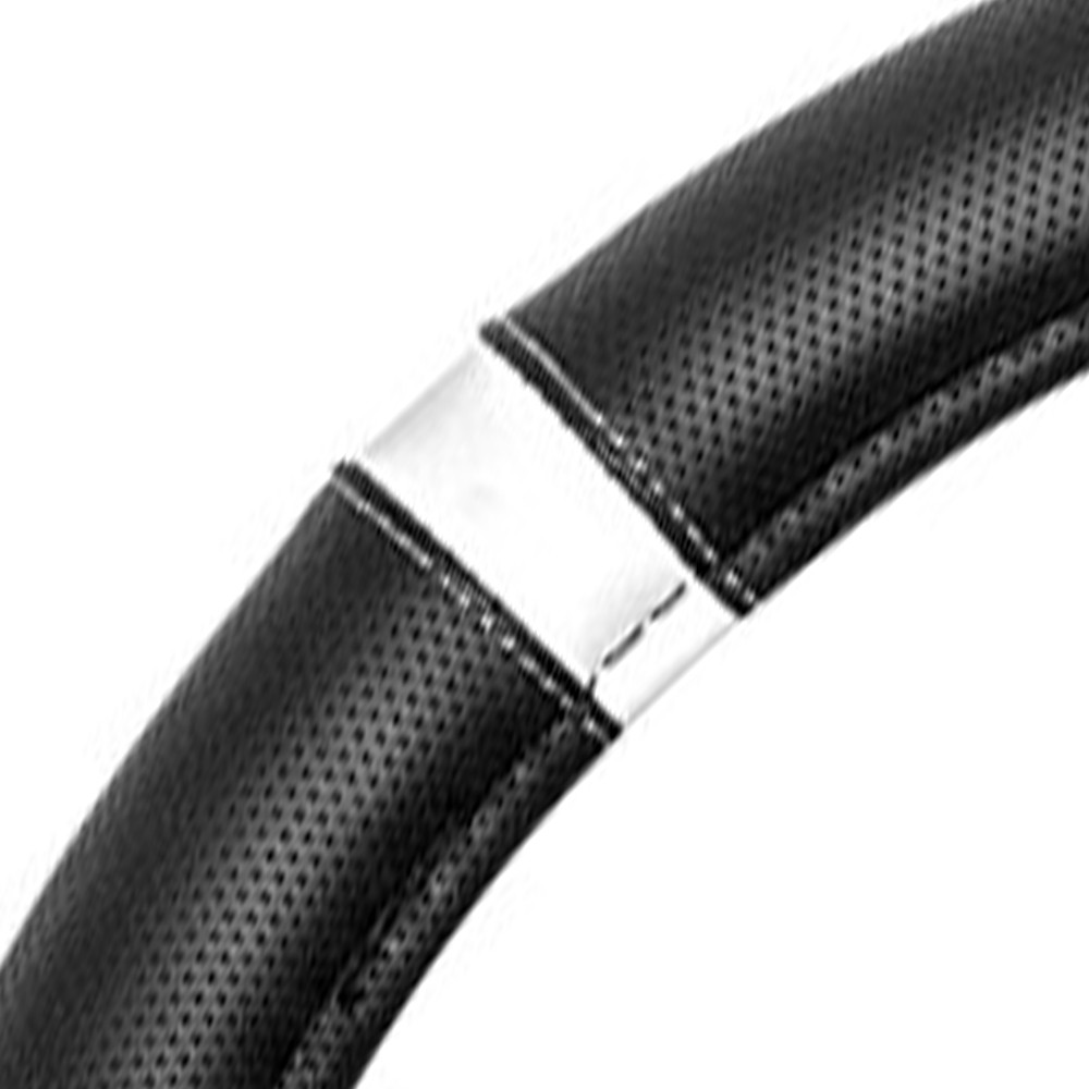 FUNDA VOLANTE MOMO SUPERGRIP UNIVERSAL NEGRO/BLANCO 38-39CM - Imagen 3