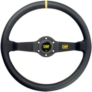 VOLANTE OMP RALLY PIEL 350MM NEGRO 2 BRAZOS