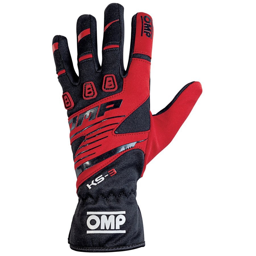 GUANTES OMP KART KS-3 ROJO/NEGRO TALLA 6 (NIÑOS)