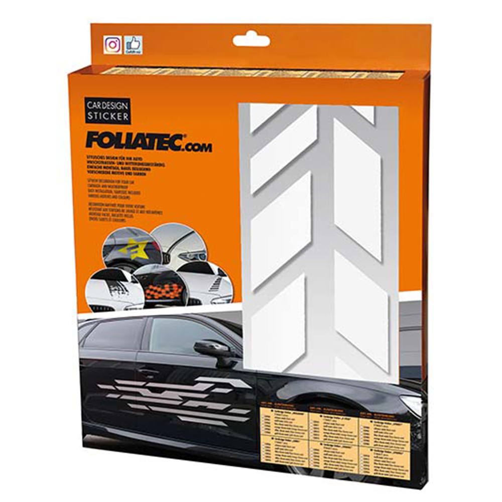 FOLIATEC VINILO DECORATIVO PARA COCHE DISEÑO SOMBRAS BLANCO