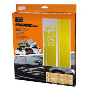 FOLIATEC VINILO DECORATIVO PARA COCHE DISEÑO RAYAS DORADO