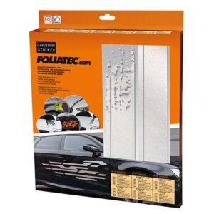 FOLIATEC VINILO DECORATIVO PARA COCHE DISEÑO RAYAS PLATA