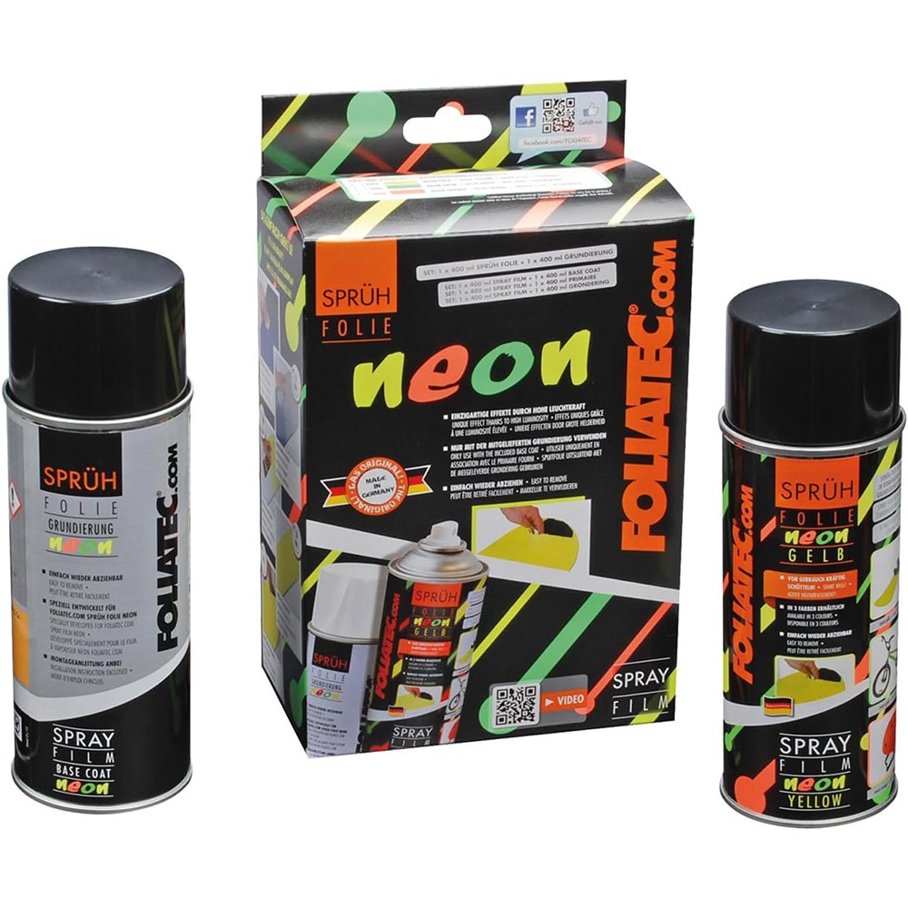 FOLIATEC GOMA LÍQUIDA NEÓN 2 PC. SET AZUL 1 X 400 ML + BASE COAT 1 X 400 ML - Imagen 2