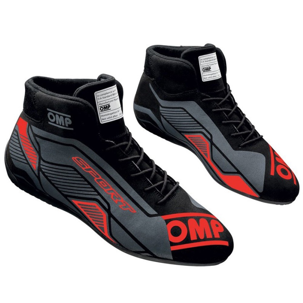 ZAPATILLAS OMP SPORT FIA 8856-2018 NEGRO/ROJO TALLA 43