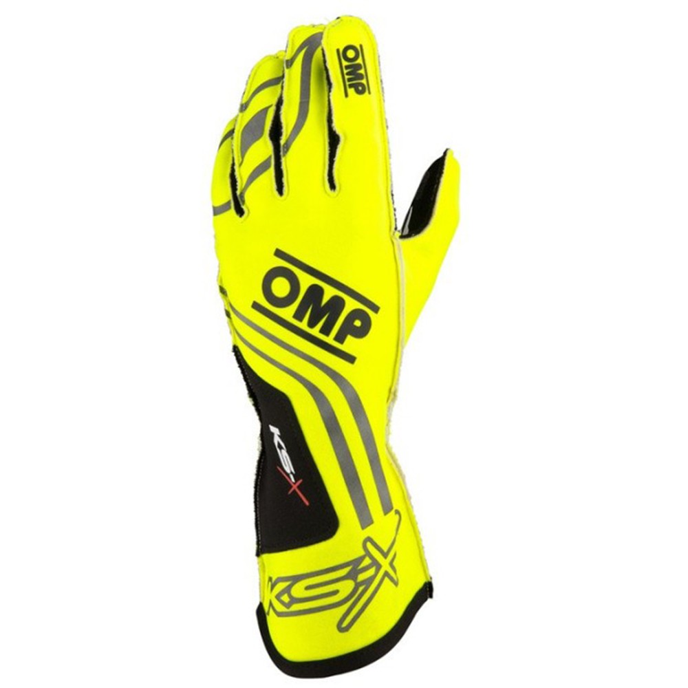 GUANTES OMP KART KS-X FIA 8877-2022 AMARILLO FLUO TALLA L