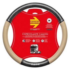 FUNDA VOLANTE MOMO TRUCK LUXURY WOOD BEIGE-BLK 44-46 CM
