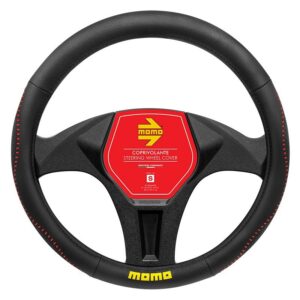 FUNDA VOLANTE MOMO STREET UNIVERSAL NEGRO Y ROJO 38-39CM