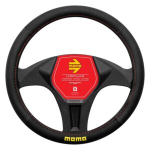FUNDA VOLANTE MOMO EASY UNIVERSAL NEGRO Y ROJO 38-39CM