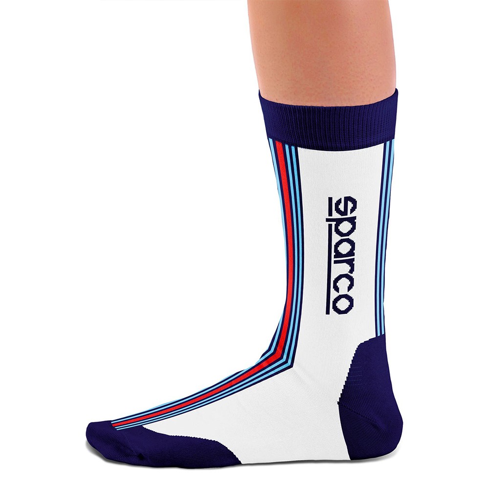 CALCETINES SPARCO DISEÑO MARTINI-R TALLA 41-46 BLANCO/AZUL MARINO - Imagen 3