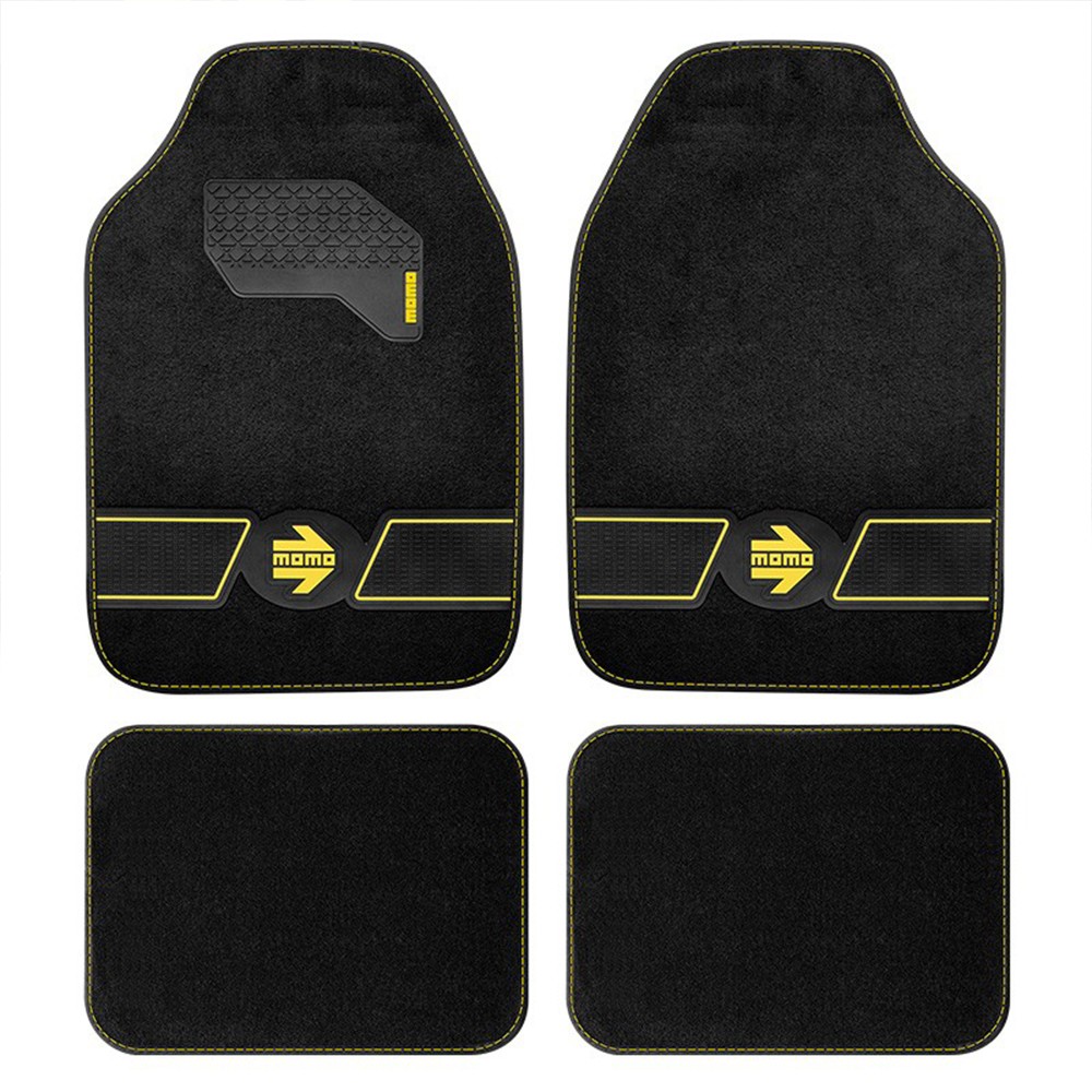 SET ALFOMBRAS FUN BLK-YEL. 4 pcs - Imagen 2