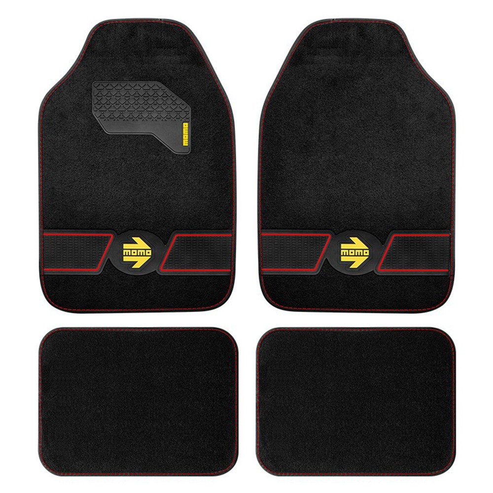 SET ALFOMBRAS FUN BLK-RED 4 pcs - Imagen 2