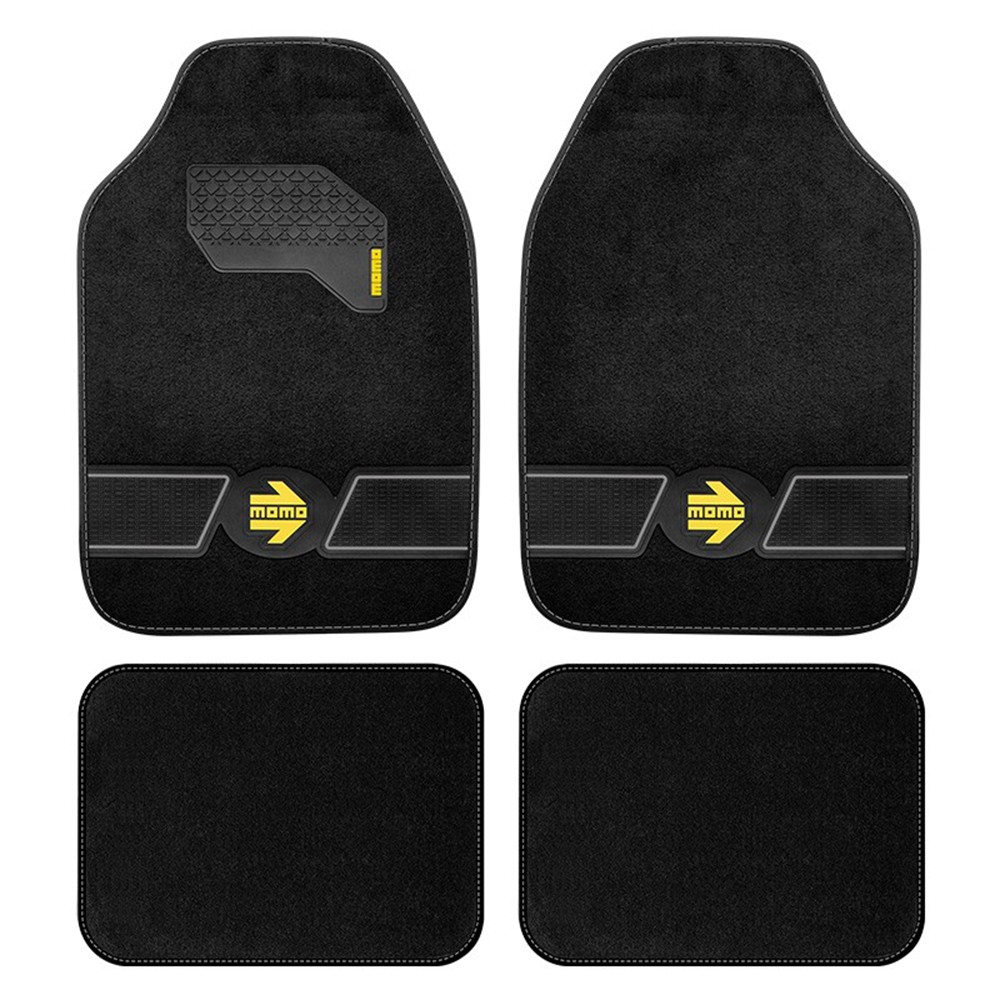 SET ALFOMBRAS FUN BLK-GREY 4 pcs - Imagen 2