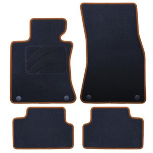 ALFOMBRA A MEDIDA BMW E64 SERIE 6 CABRIO (2003-2011) 5PZ RIBETE AMARILLO