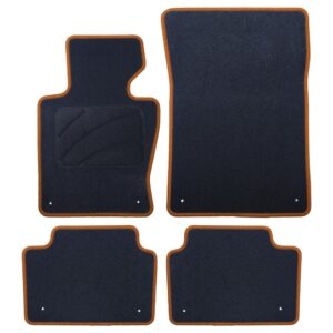 ALFOMBRA A MEDIDA BMW E83 X3 (2004-2010) 5PZ RIBETE AMARILLO
