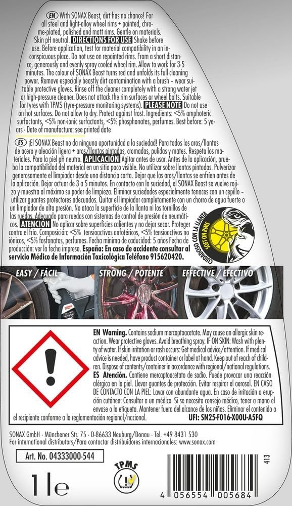 SONAX BESTIA LIMPIADOR DE LLANTAS - Imagen 2