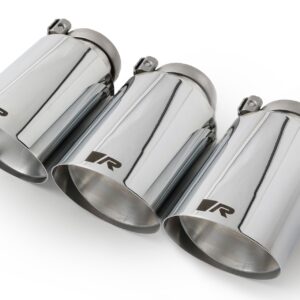 SET DE 3 COLAS REMUS DE 102MM CORTE RECTO Y ANGULADO CROMO